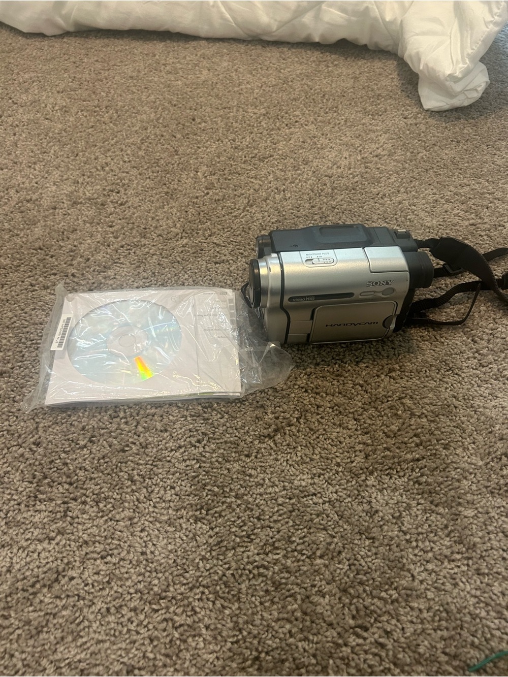 Sony Silver Handycam Camcorder with Wrist Strap